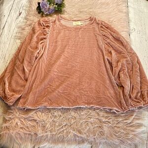 Nation LTD Cecily Balloon Sleeve Blouse in French Pink sz S